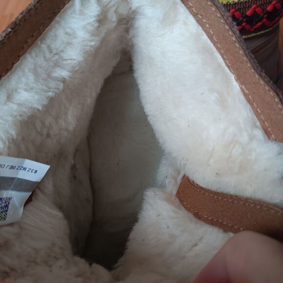 UGG Classic Mini II Braid Platform Chestnut Suede Boots Sz 12 Winter Outdoor - Picture 10 of 10